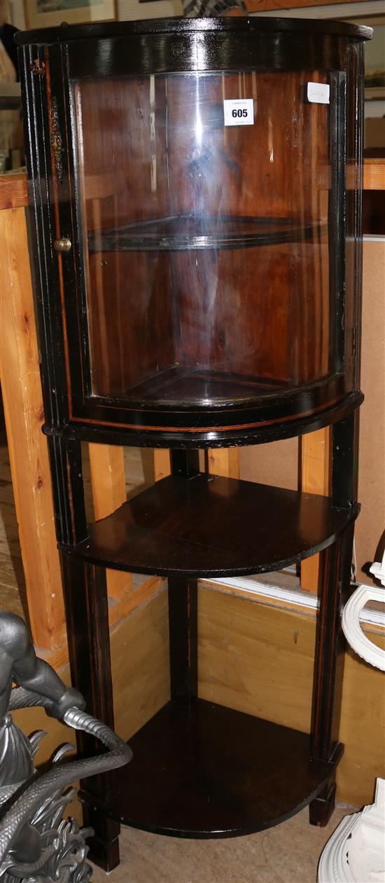 Edwardian standing corner cupboard(-)